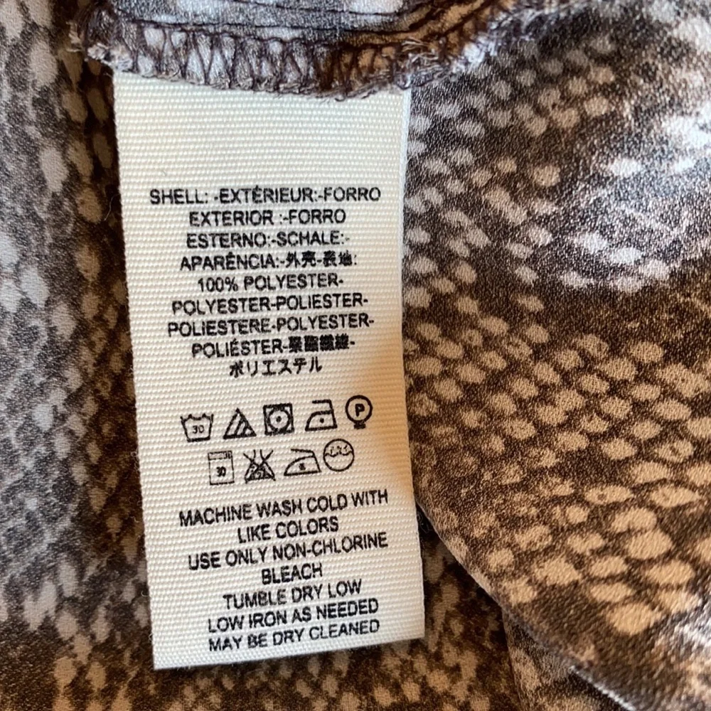 Free People Snake Print Tie Neck Blouse - Picture 7 of 8